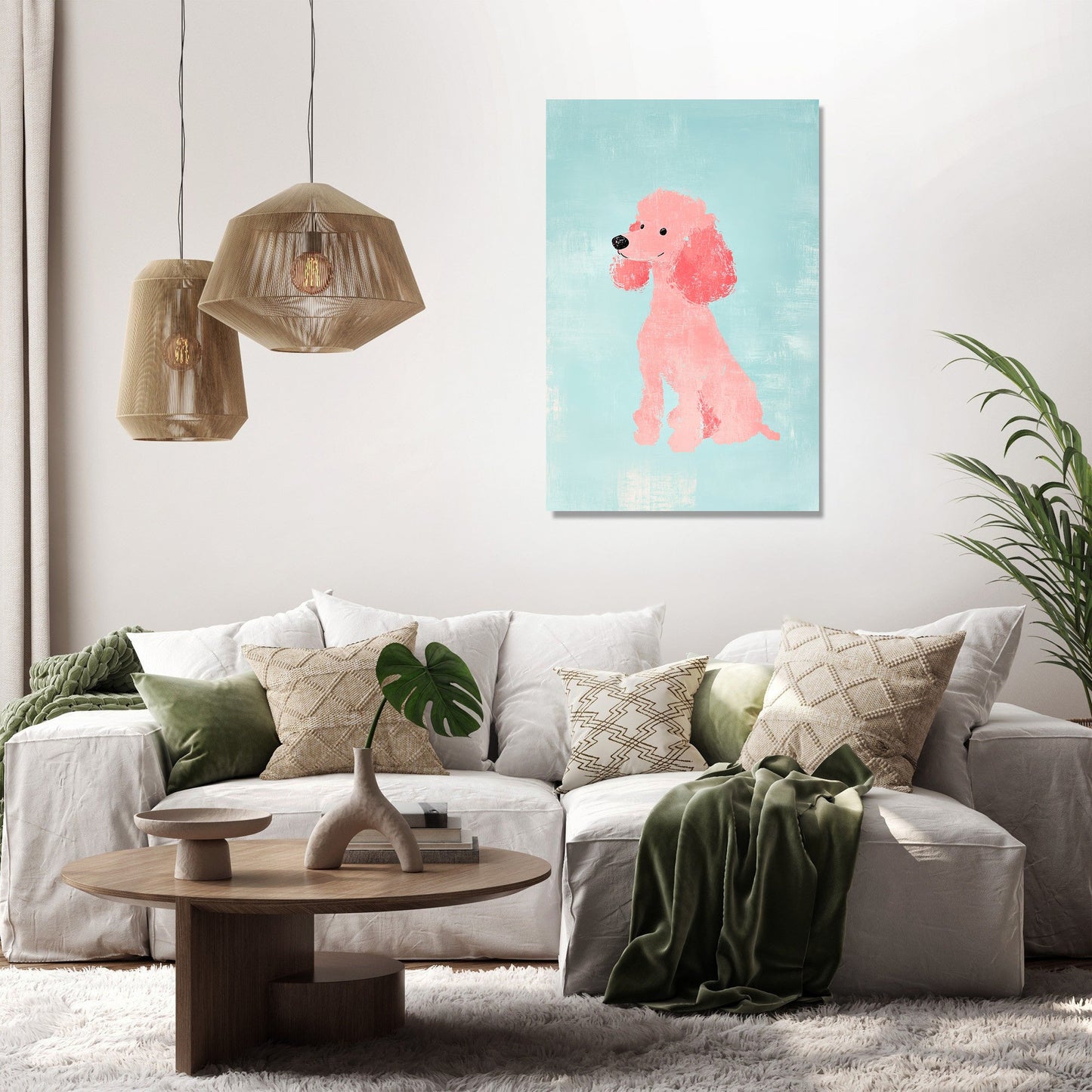 Pink Poodle Canvas