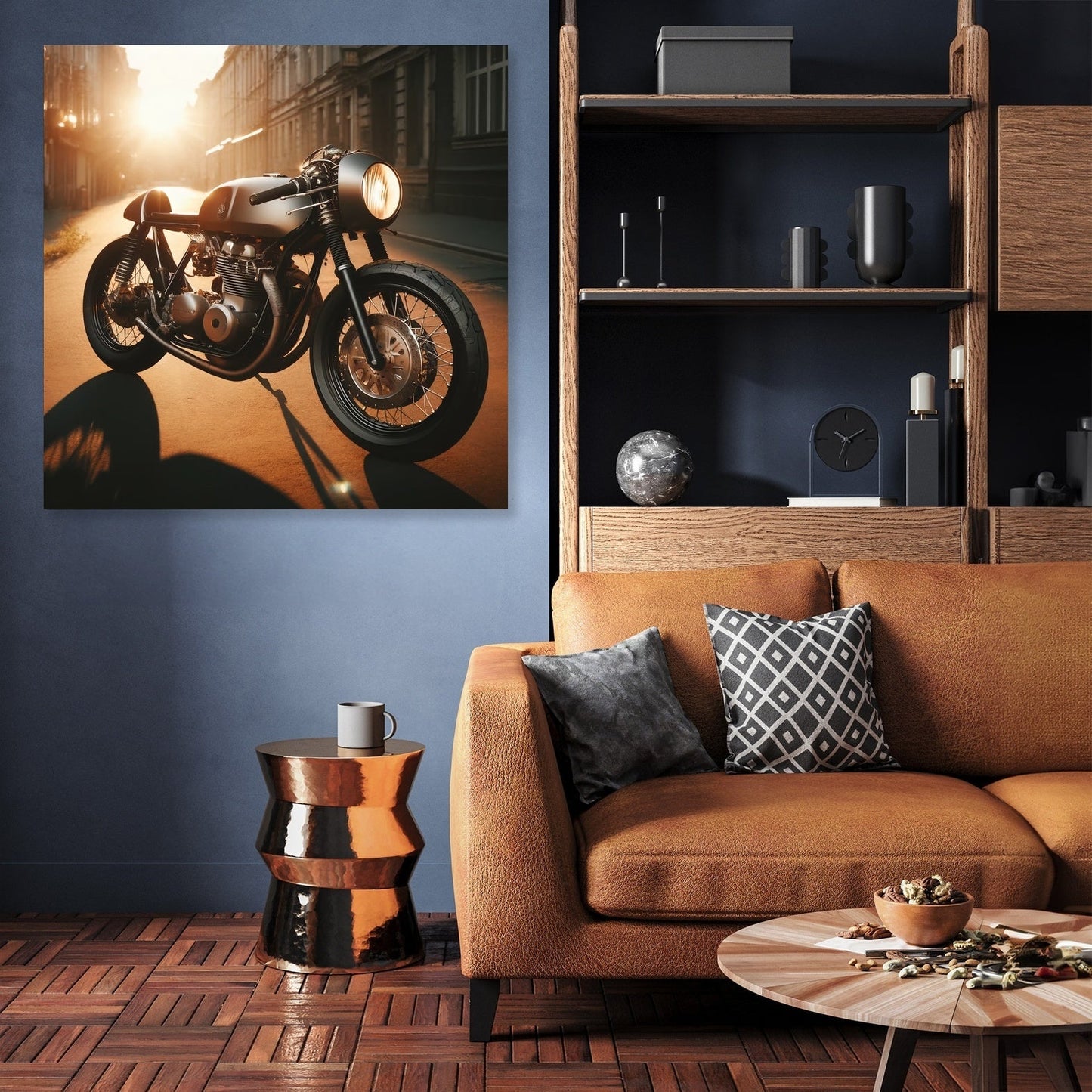 Sunset Café Racer Canvas