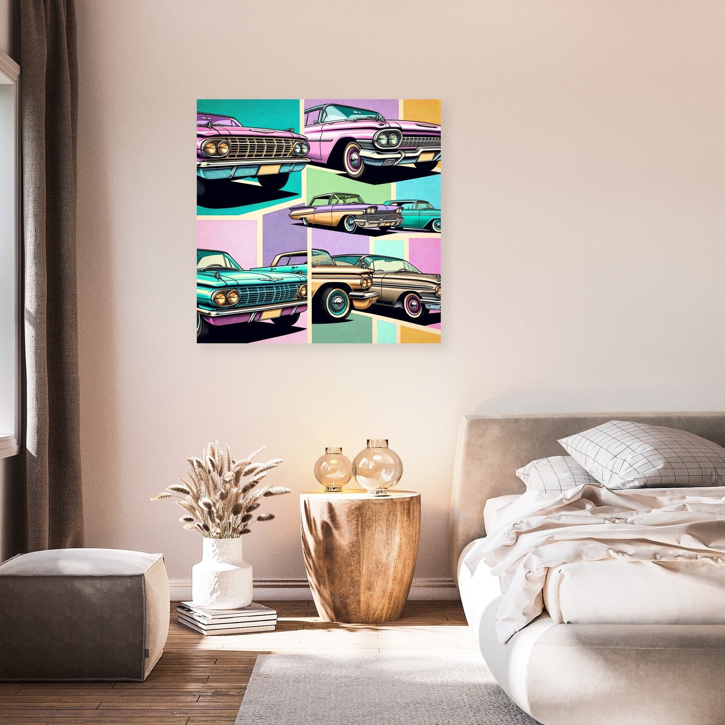 Pastel Pop Motors Canvas