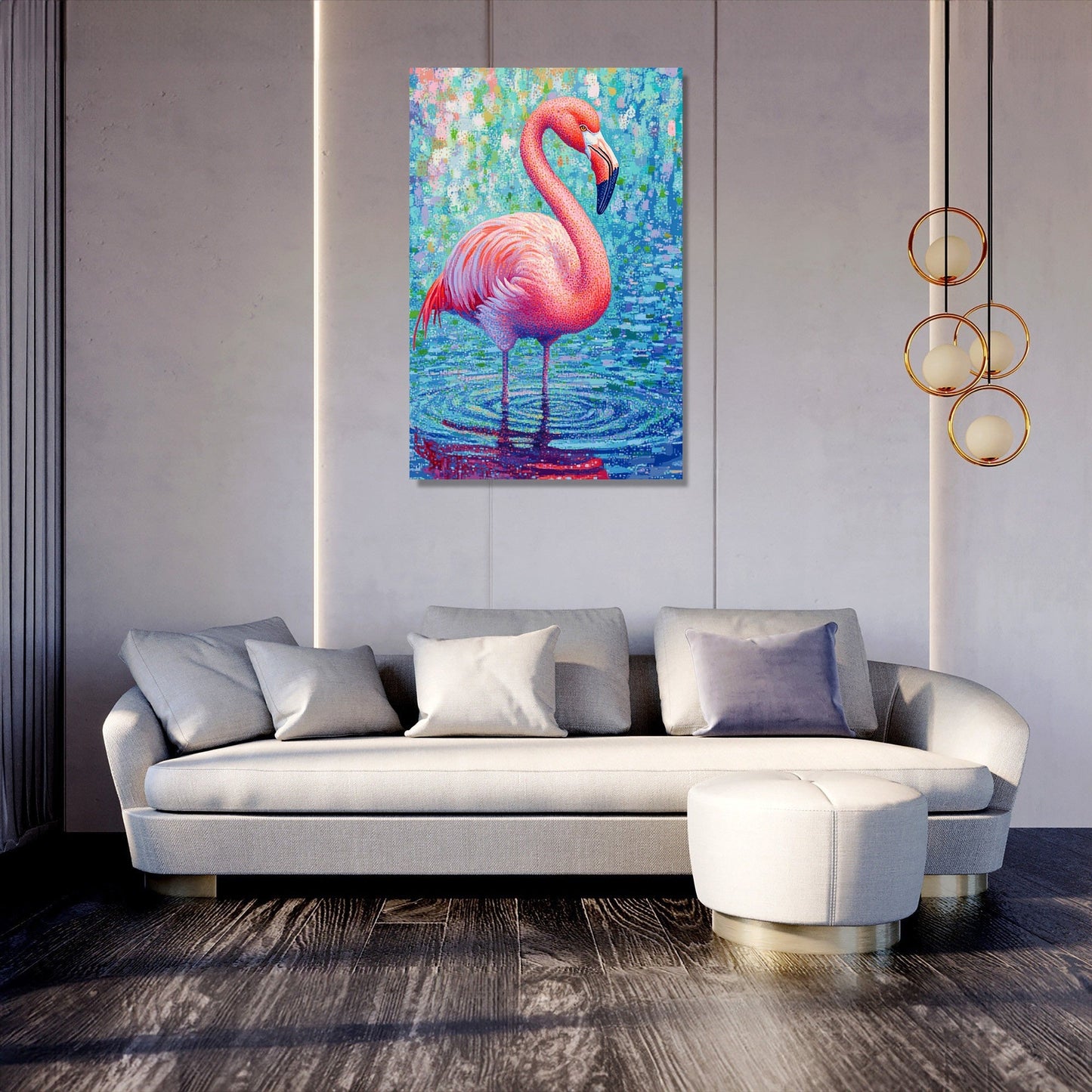 Flamingo Reflection Canvas