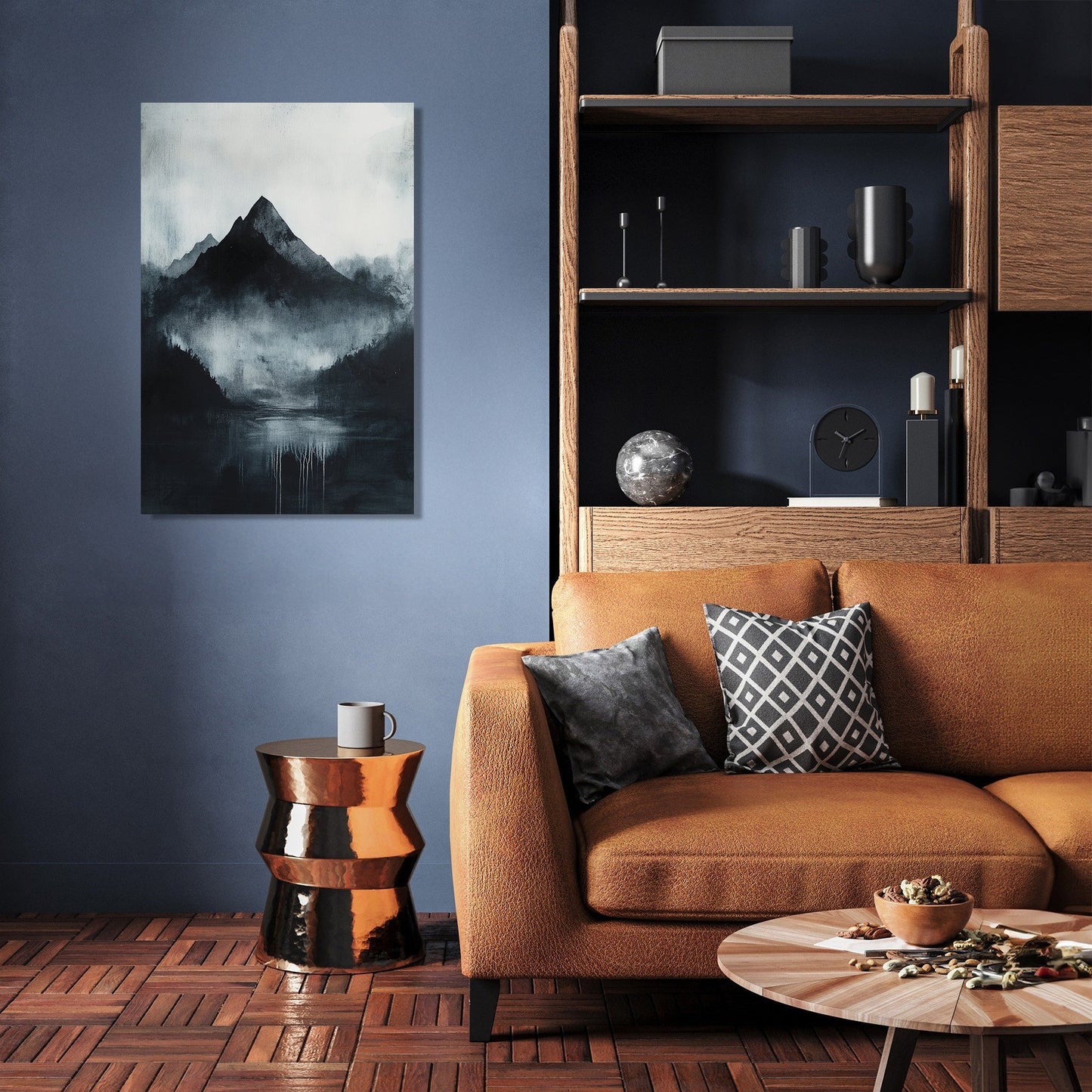 Black Mountain Silhouette Canvas