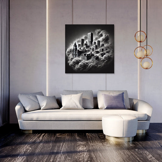 Mysterious Manchester Skyline Canvas