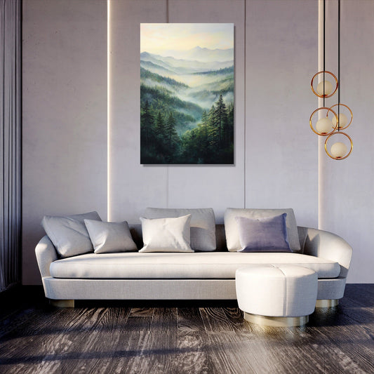 Blue Ridge Misty Canvas
