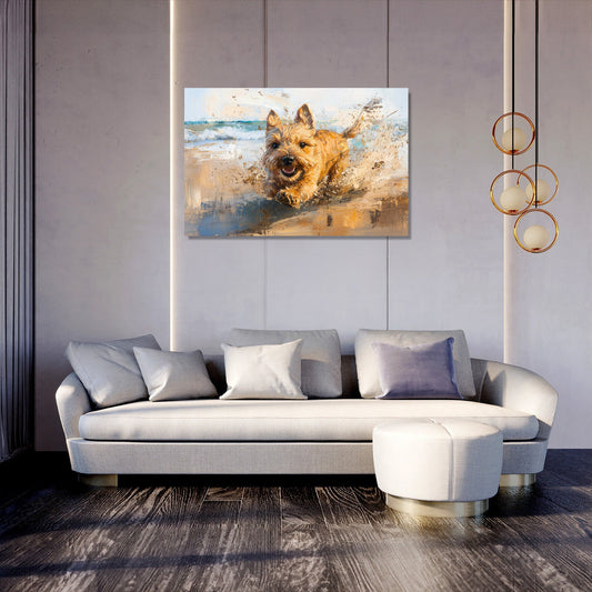 Terrier's Beach Adventure Canvas