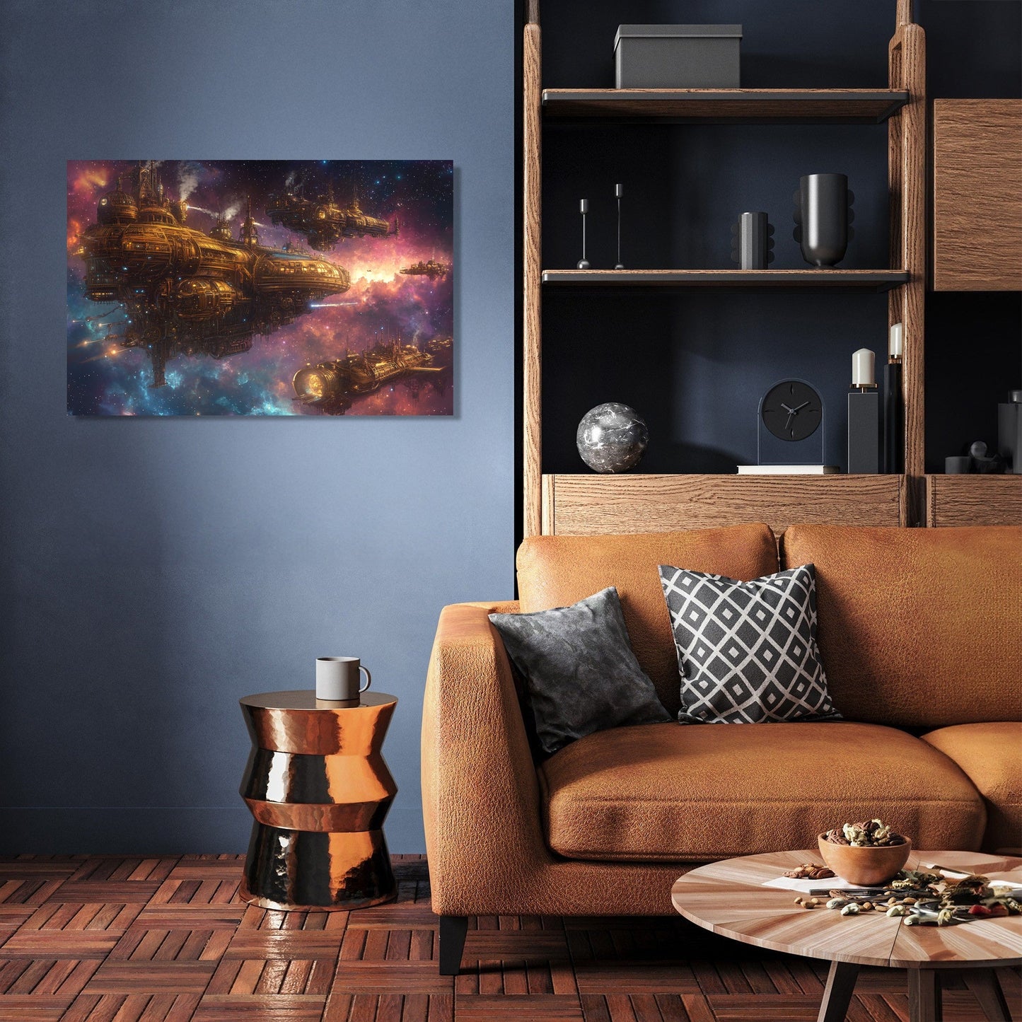 Steampunk Starship Canvas