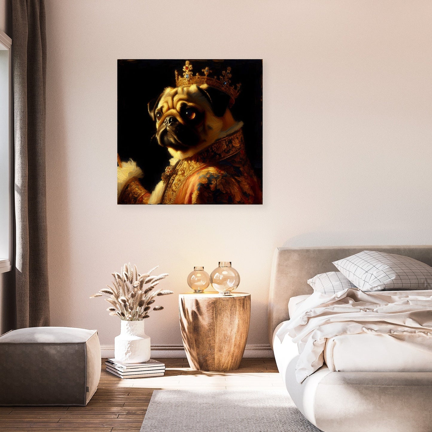 Regal Pug Majesty Canvas