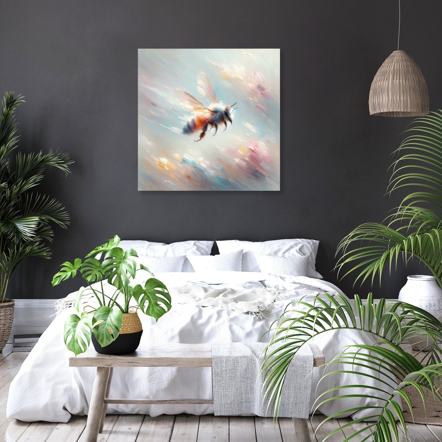 Ethereal Bee Flight Canvas