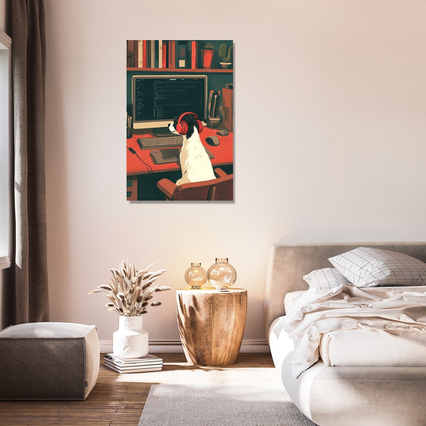 Tech-Savvy Pup Canvas