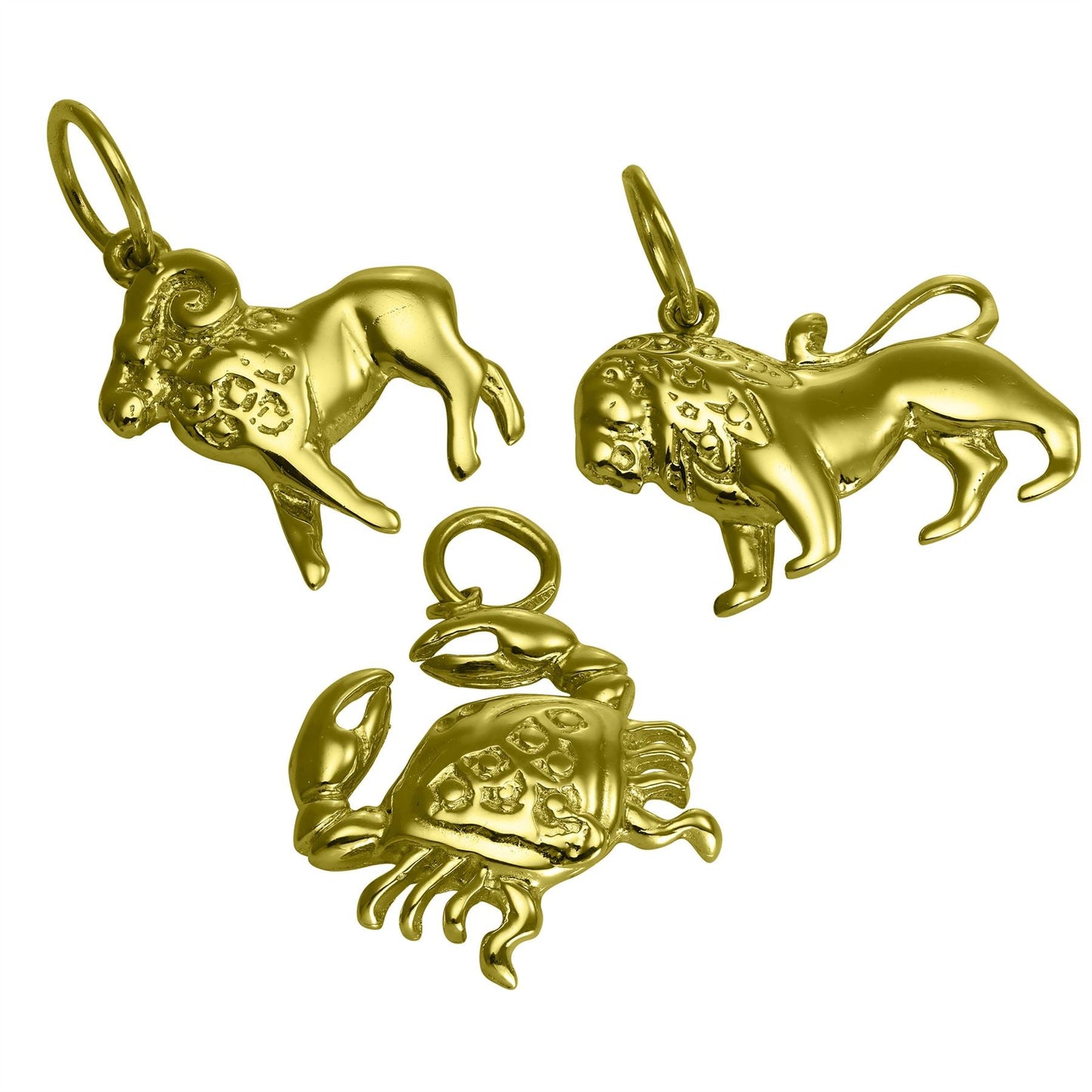 9ct Gold Large Zodiac Sign Charms