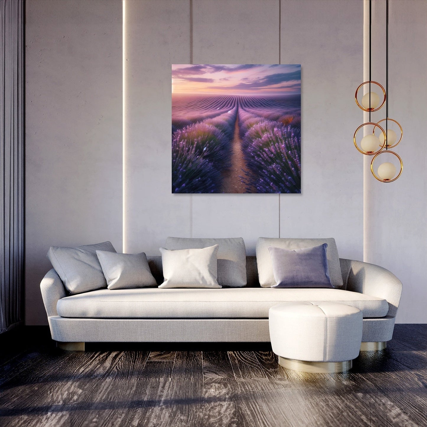 Lavender Sunset Fields Canvas