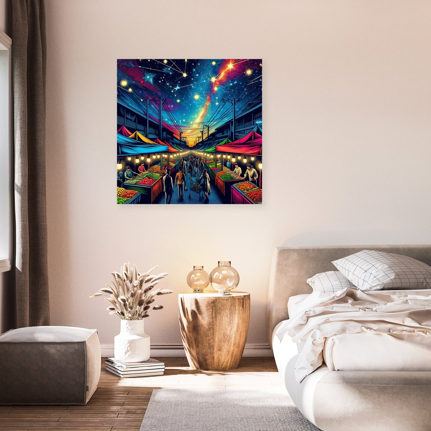 Pop Art Night Bazaar Canvas