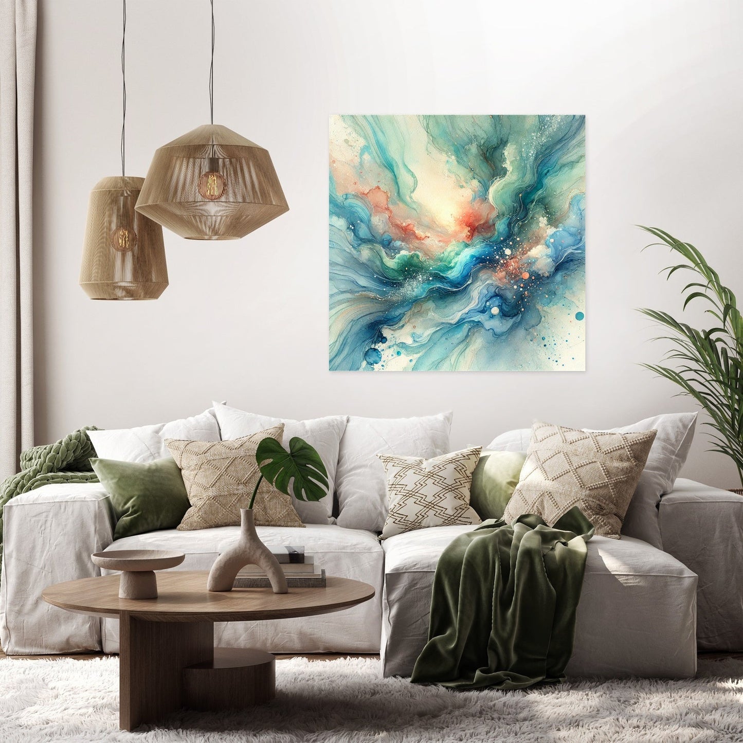 Oceanic Dream Swirl Canvas