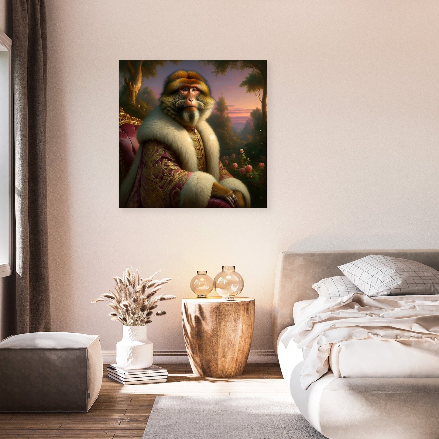 Regal Macaque Majesty Canvas