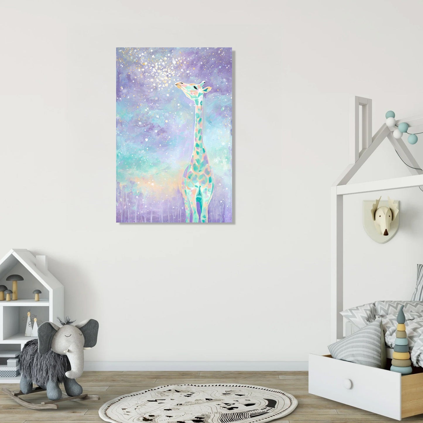 Giraffe Starry Dreams Canvas