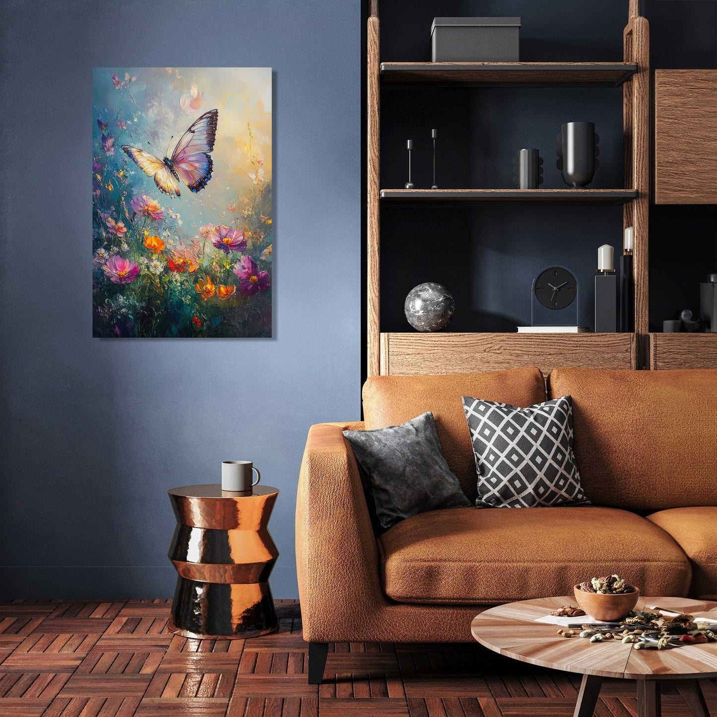 Fluttering Butterfly Garden Canvas