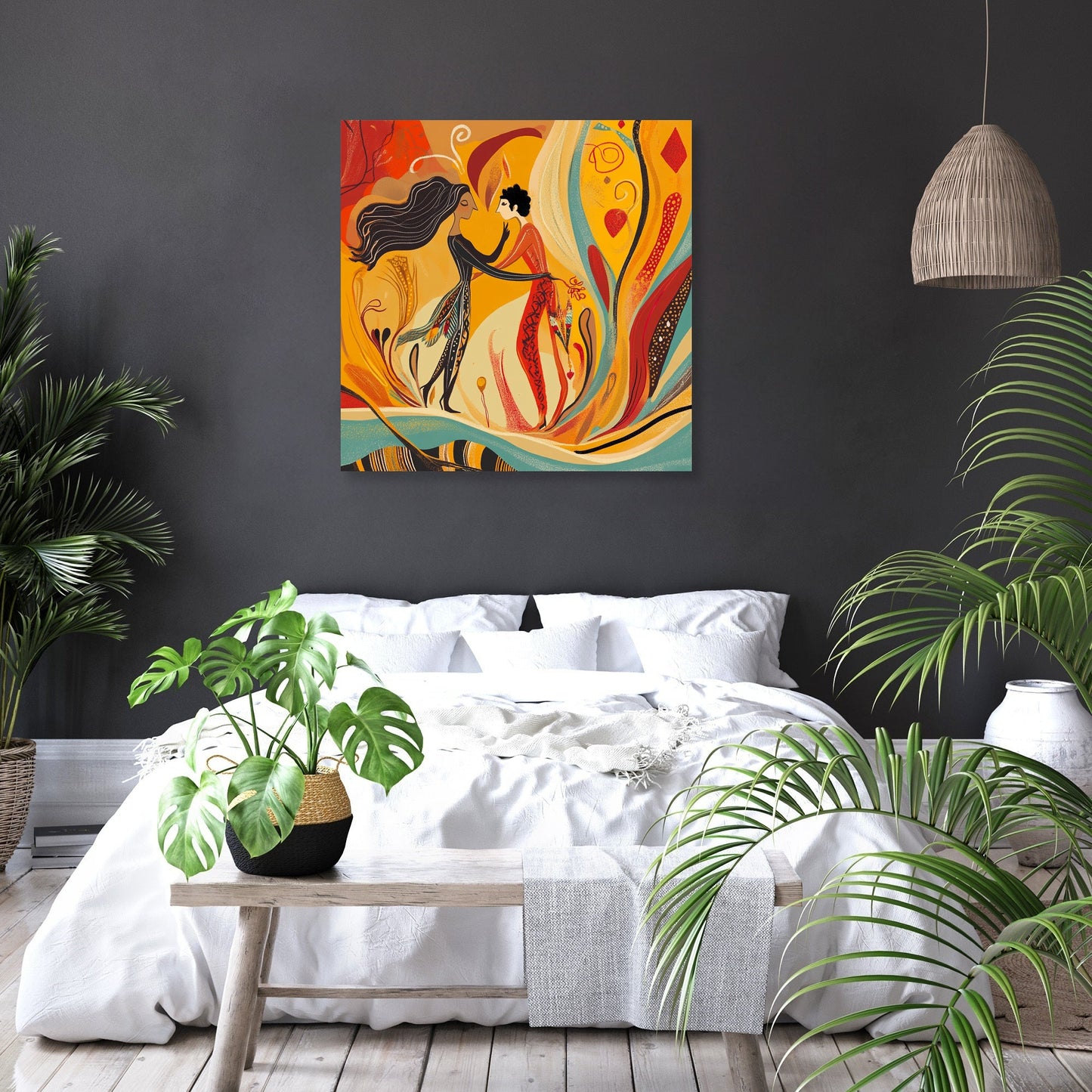 Mythic Union Flames Canvas