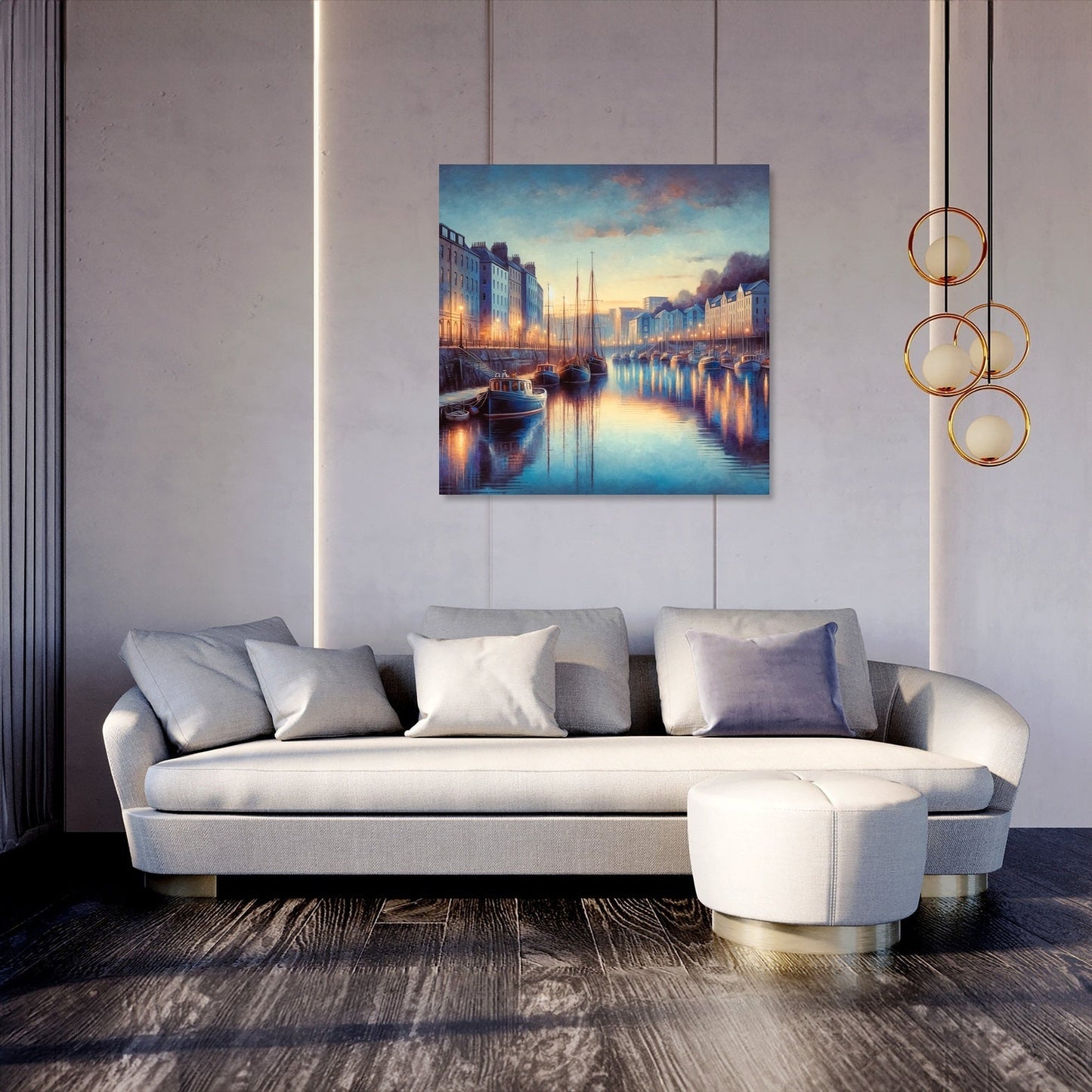 Bristol Harbourside Dusk Canvas