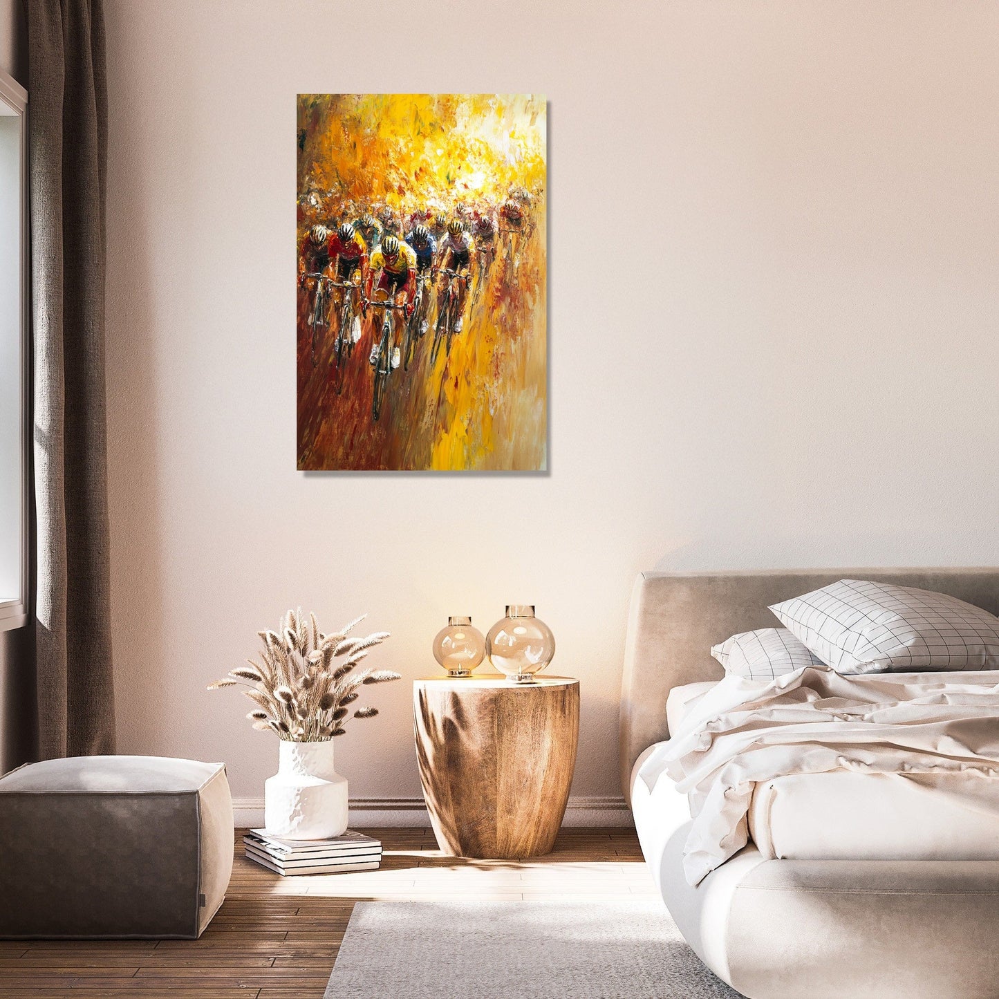 Sunrise Cyclist Race Canvas