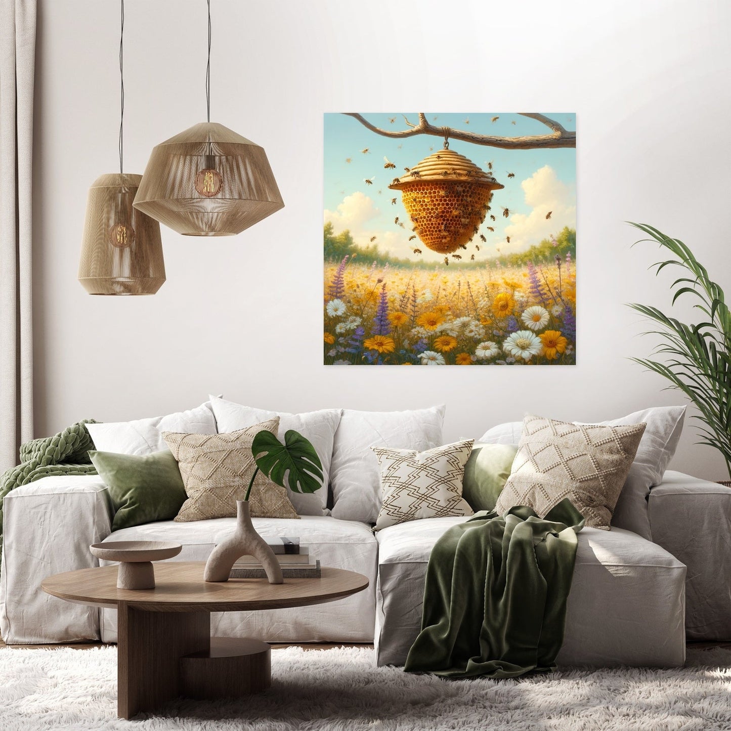 Busy Beehive Canvas