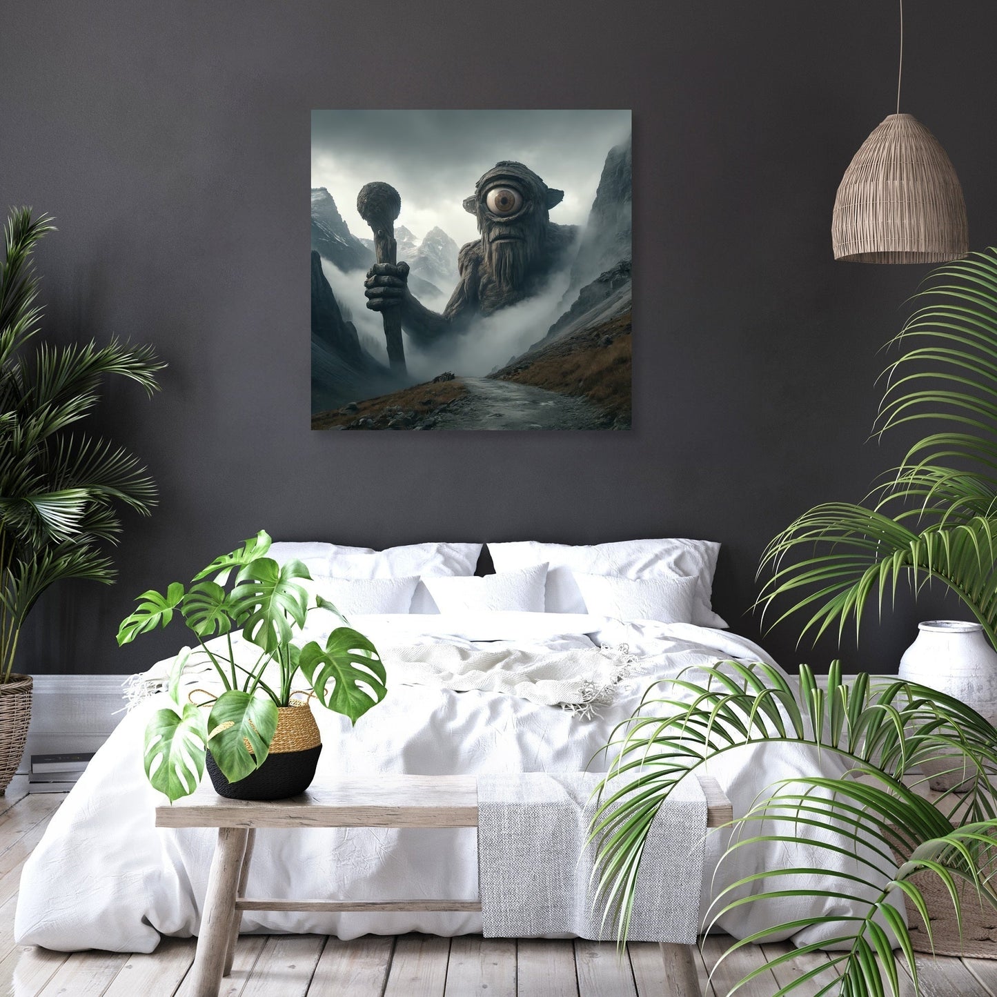 Guardian Cyclops of the Misty Pass Canvas