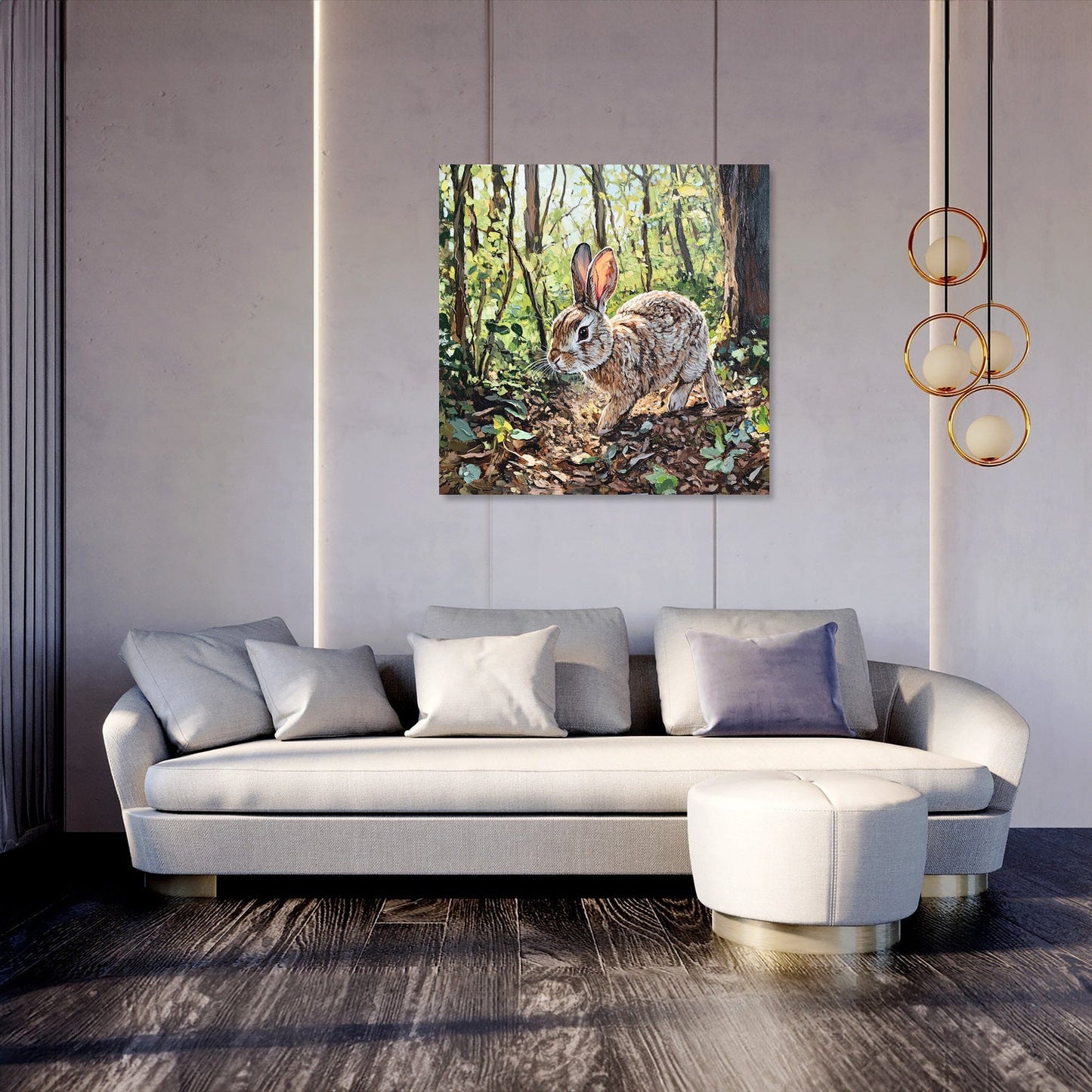 Rabbit's Woodland Canvas