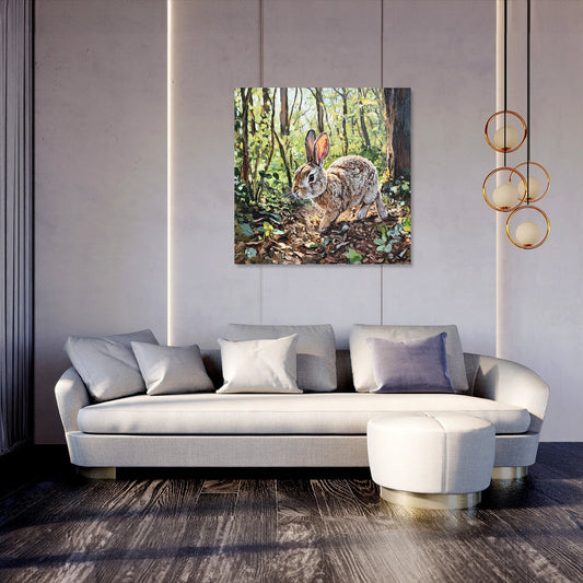 Rabbit's Woodland Canvas