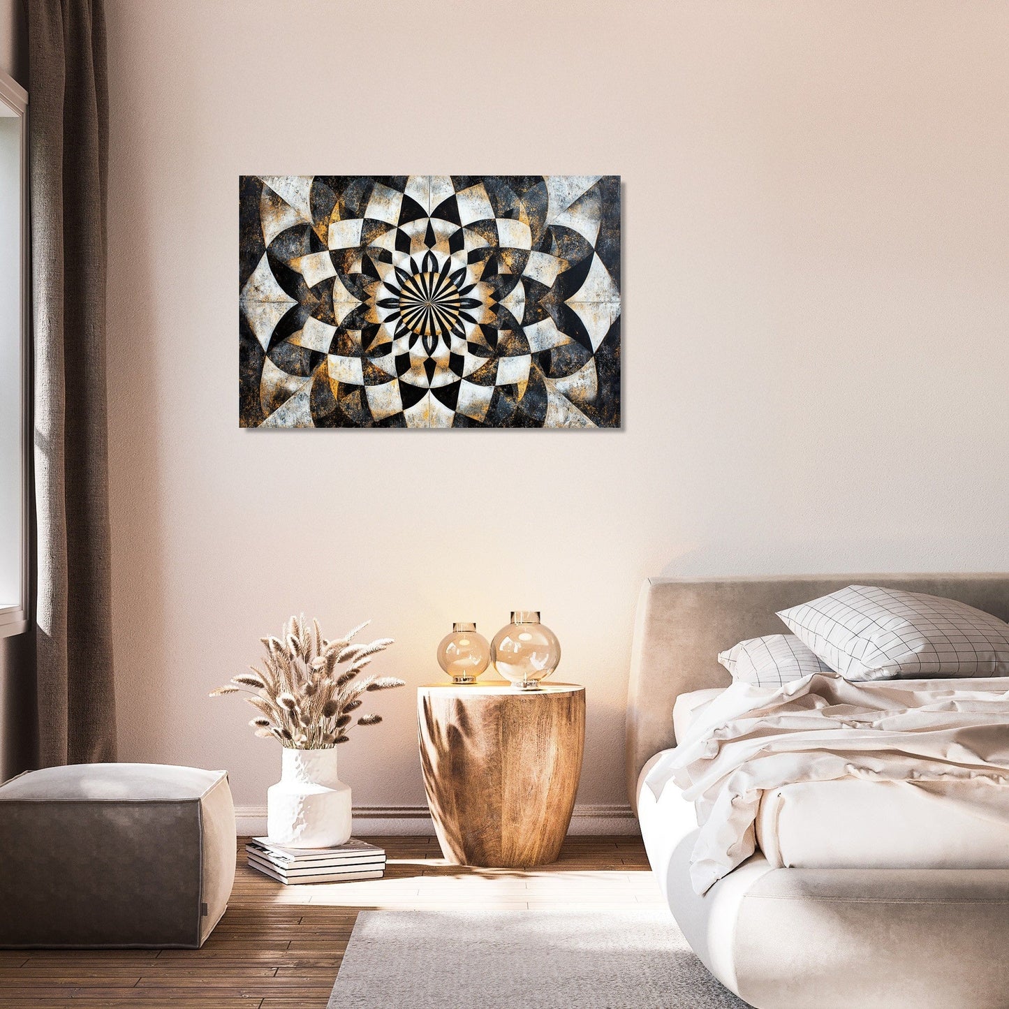 Golden Symmetry Meditation Canvas