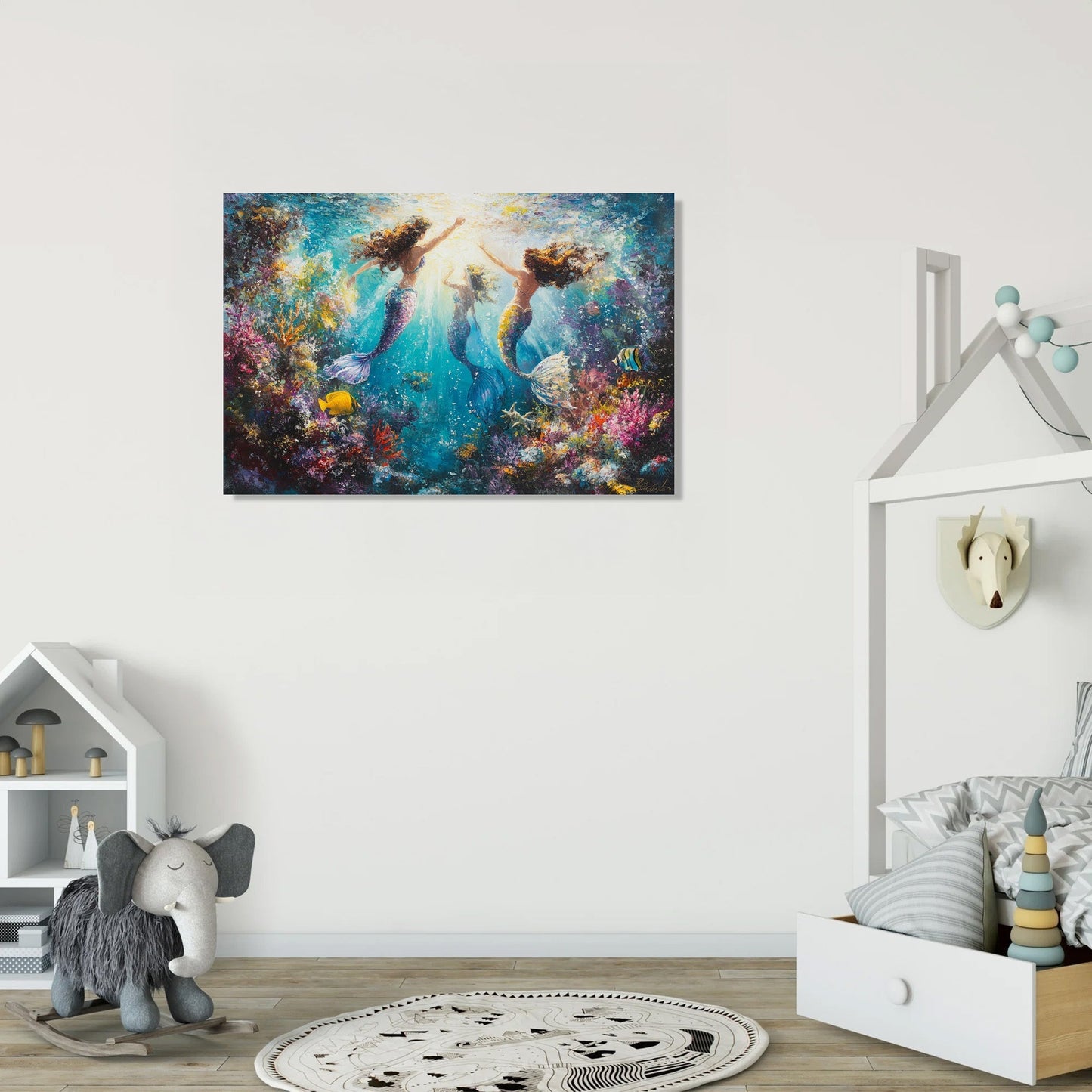 Joyful Mermaid Kingdom Canvas