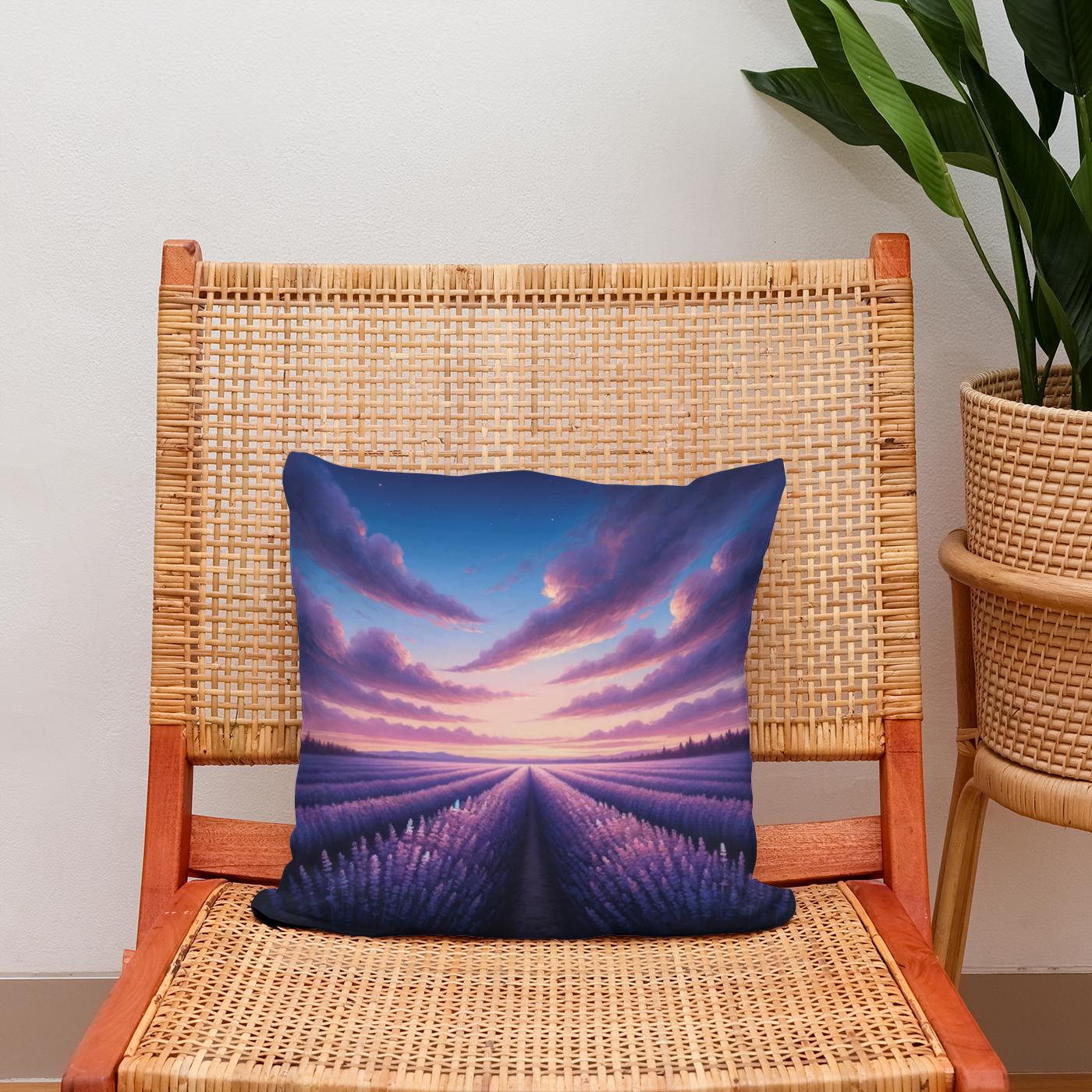 Lavender Twilight Cotton Cushion