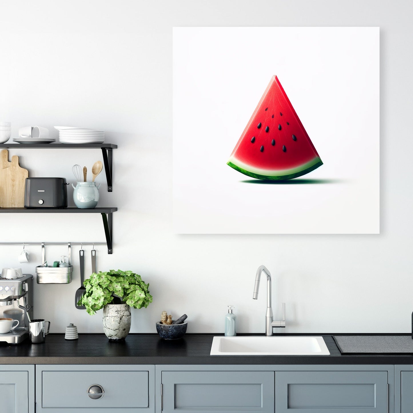 Minimalist Watermelon Slice Canvas