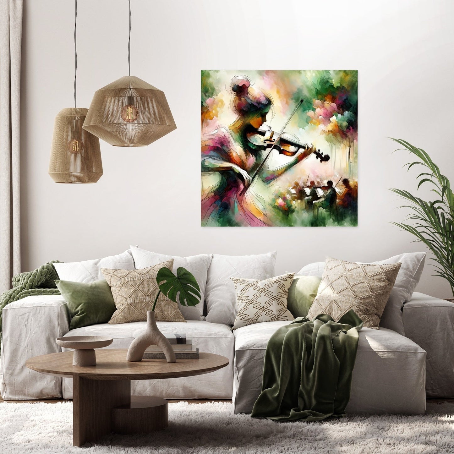 Garden Violinist Canvas