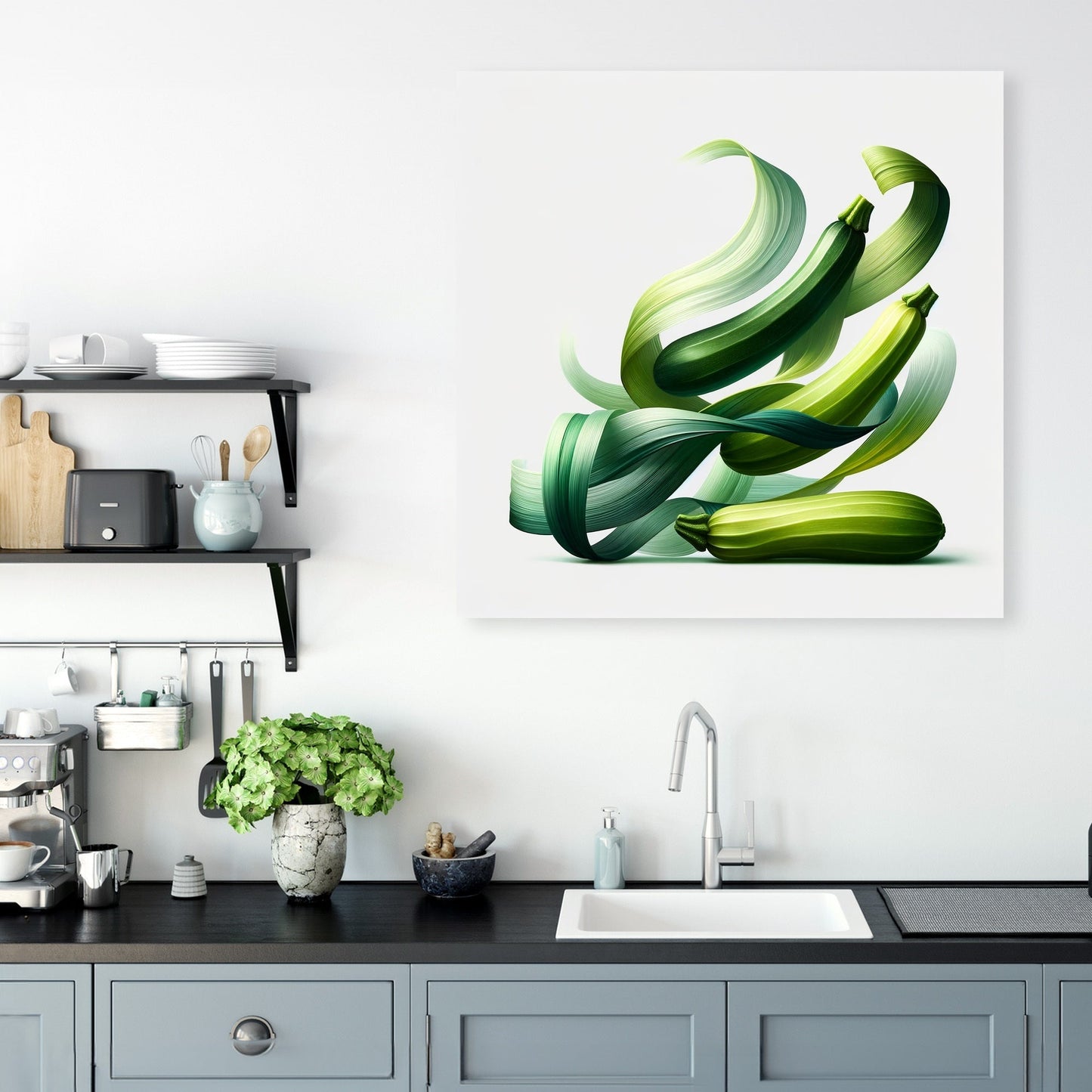 Zucchini Ribbons Canvas