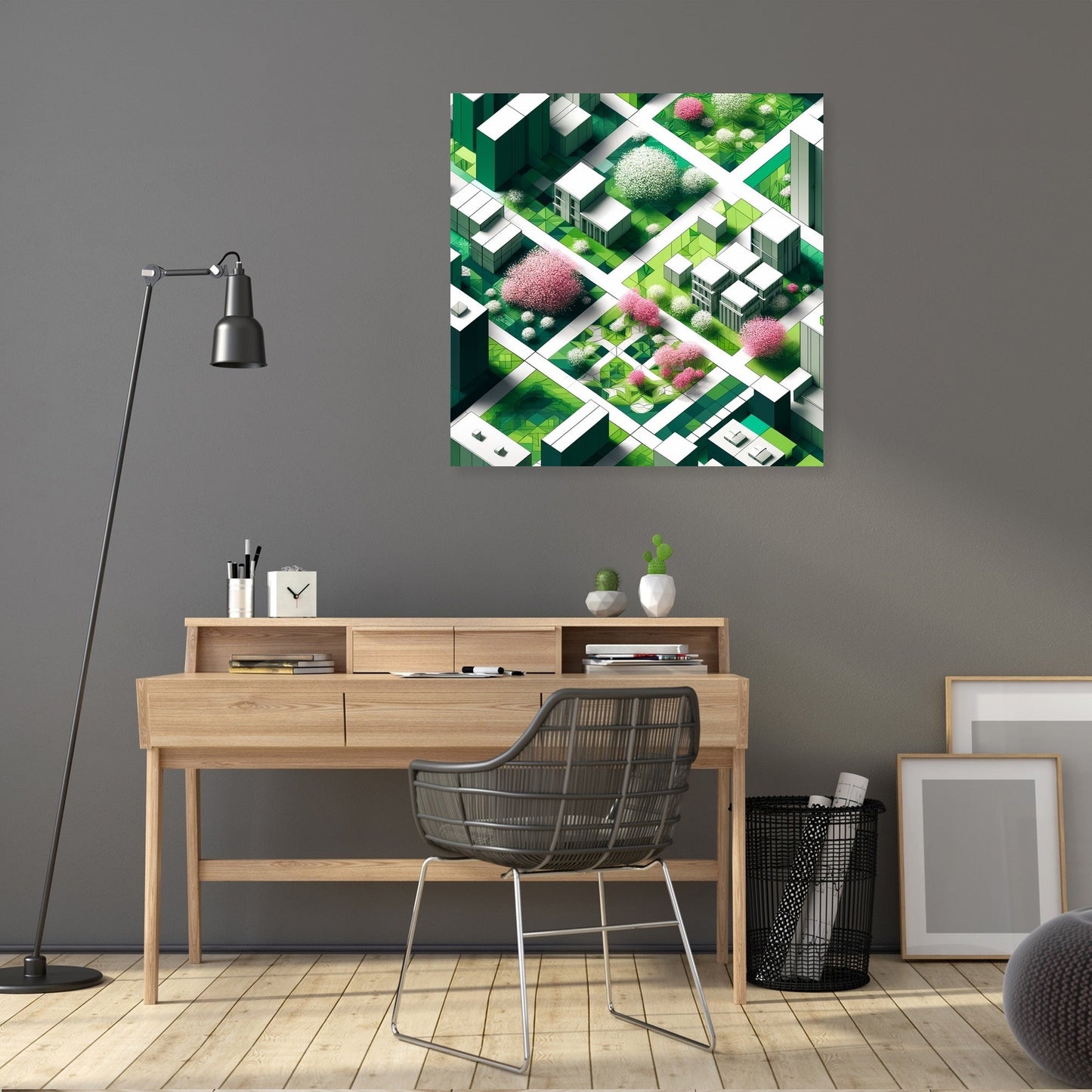 Spring Park Geometry Canvas