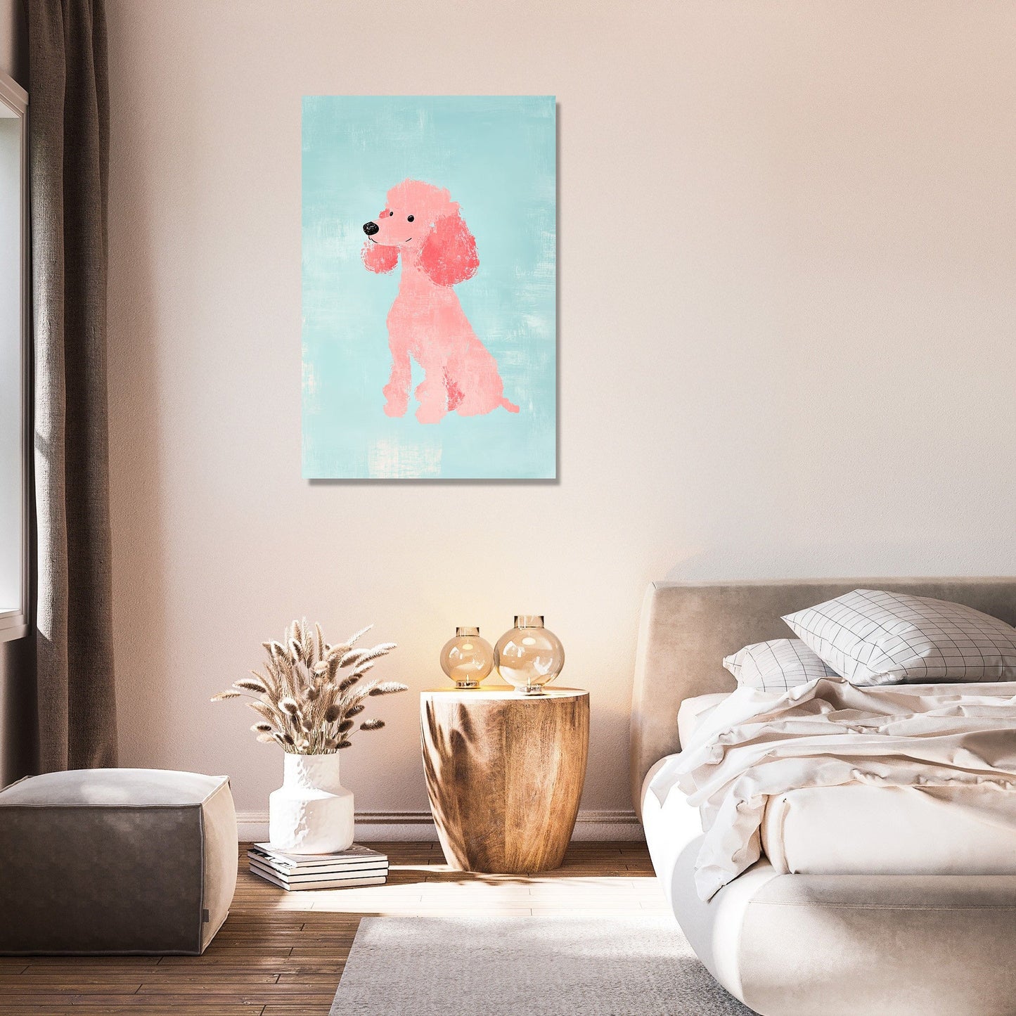Pink Poodle Canvas