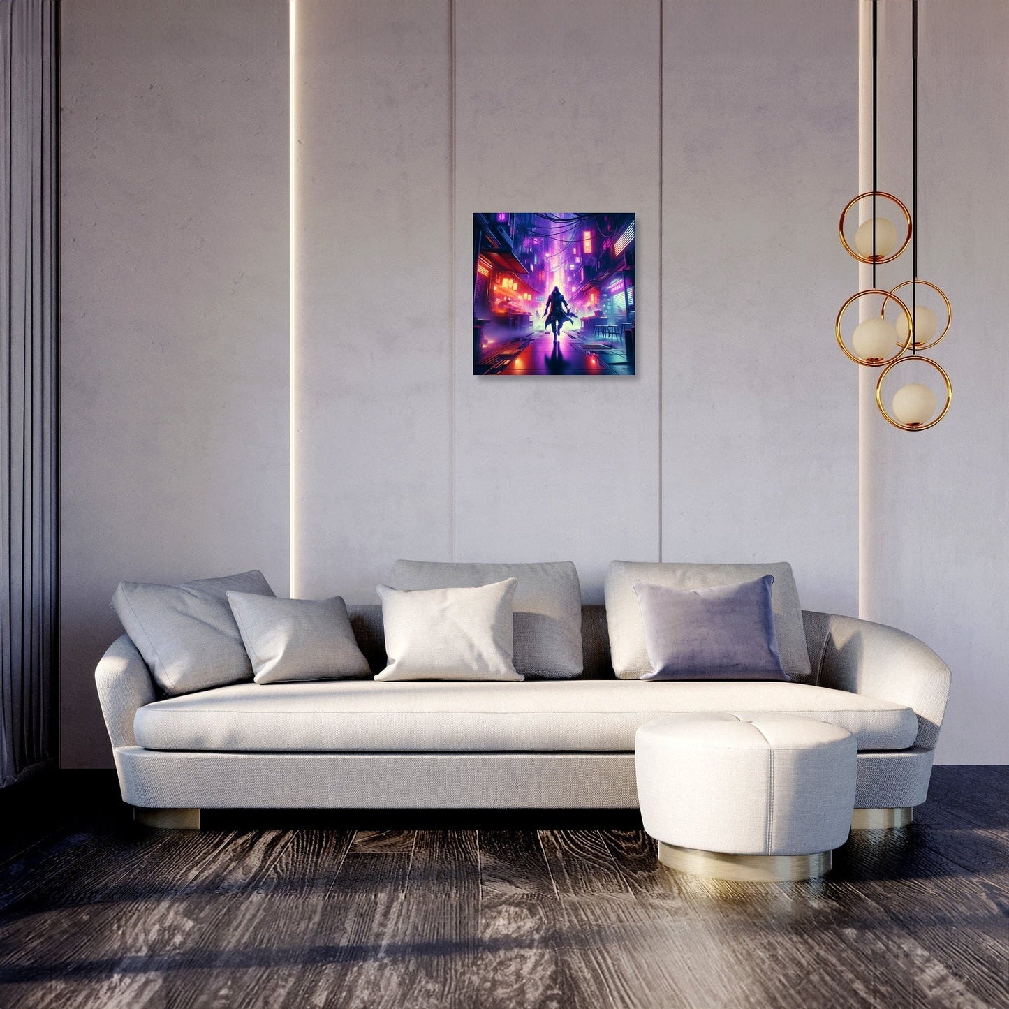 Neon Shadow Canvas