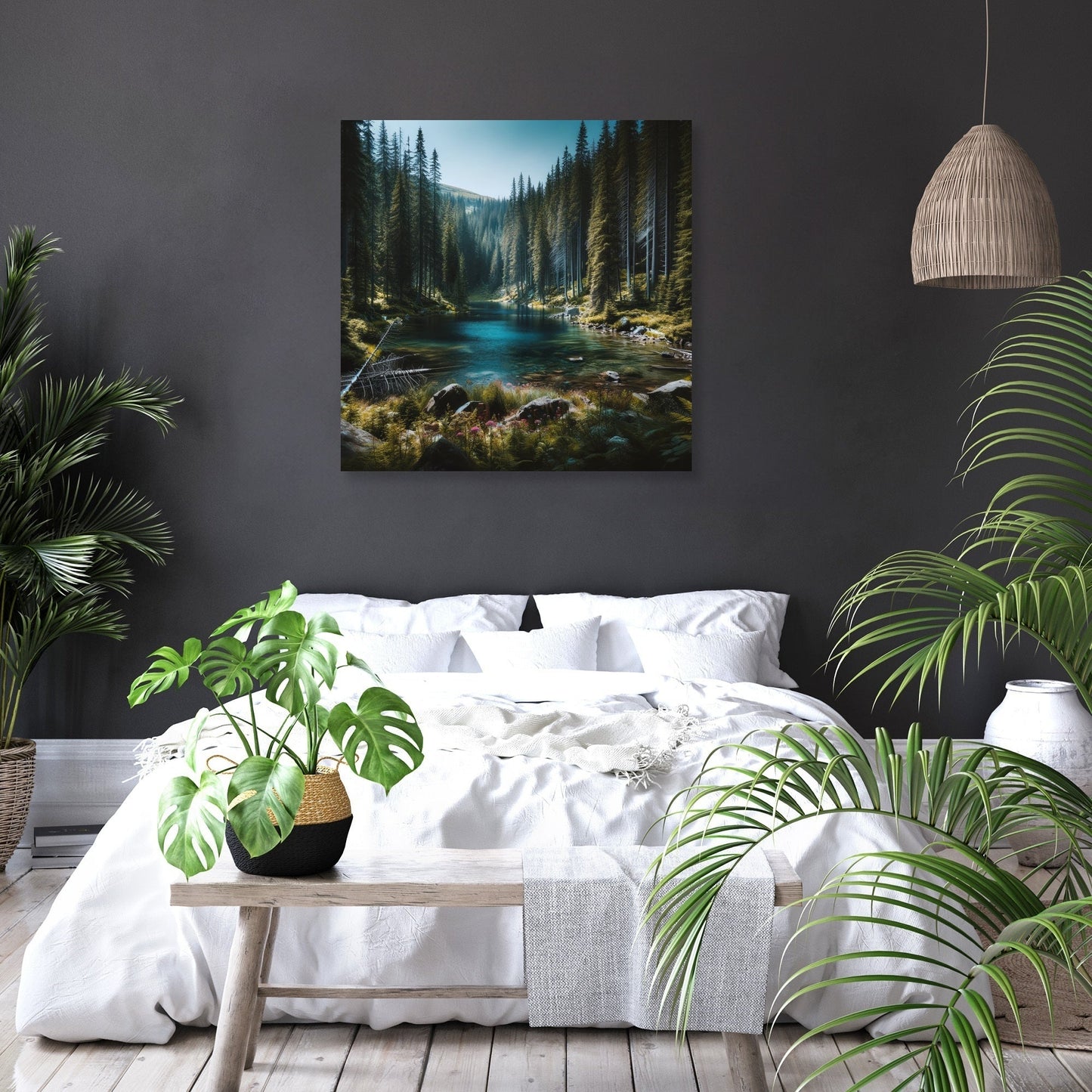 Hidden Mountain Lake Canvas