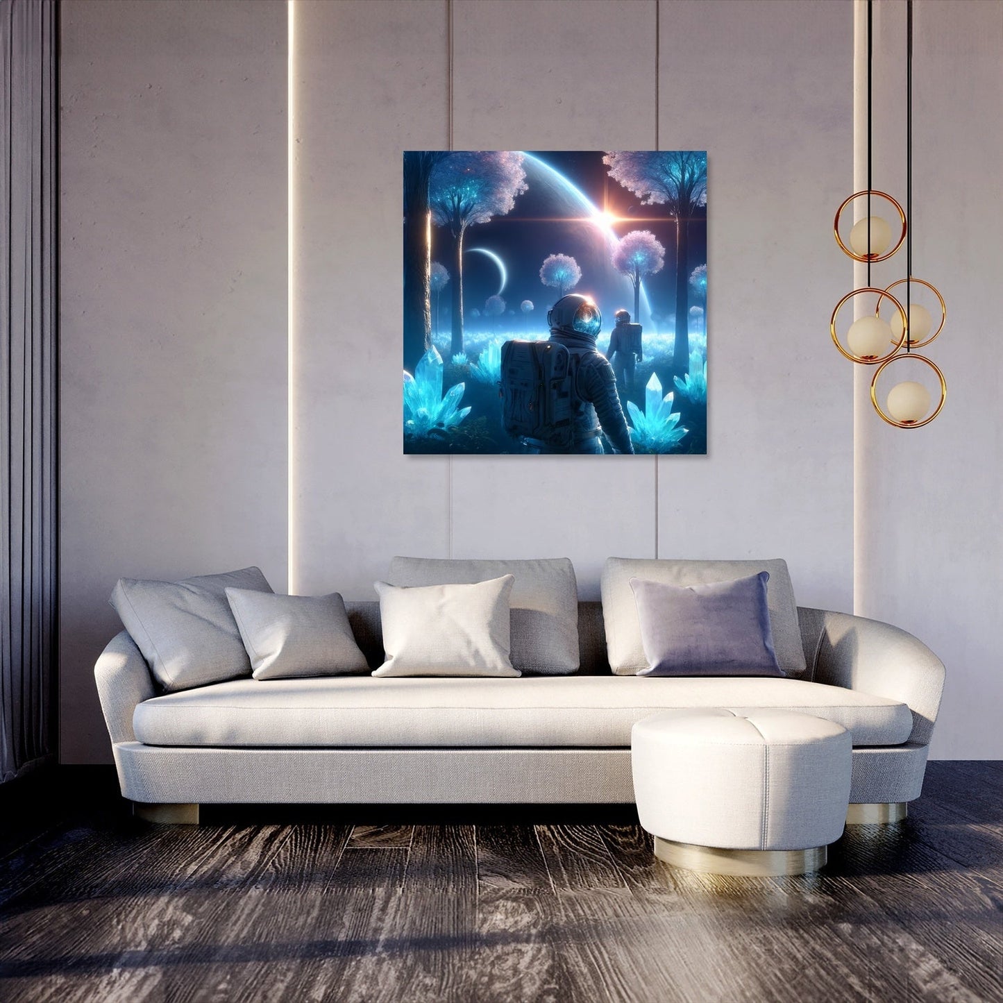 Crystal Forest Exploration Canvas