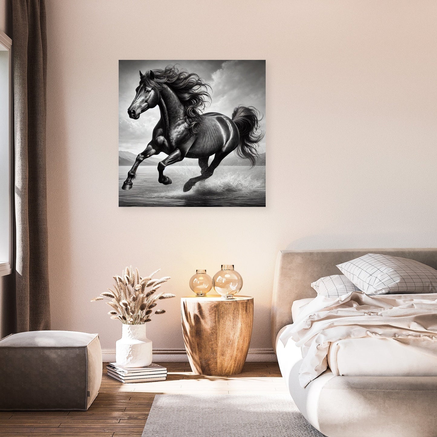Majestic Dark Mustang Canvas