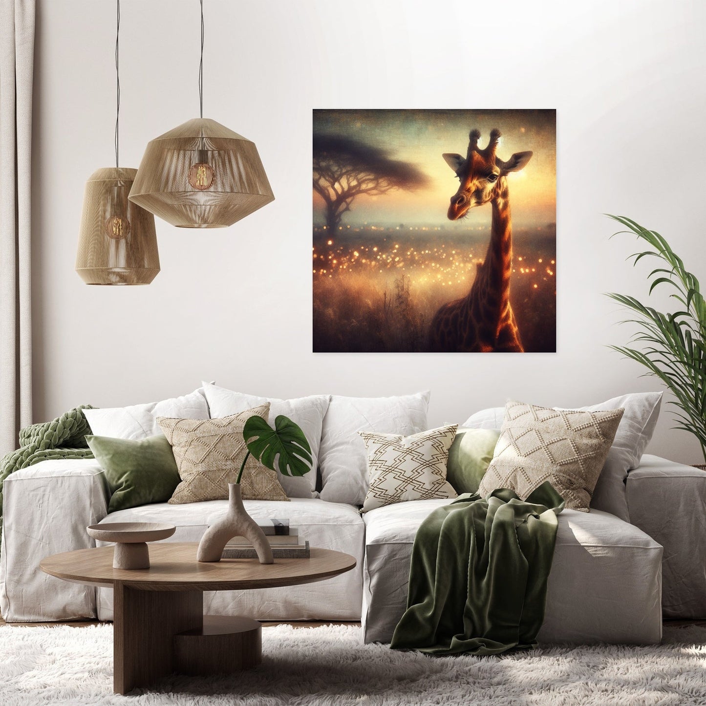 Regal Dawn Giraffe Canvas