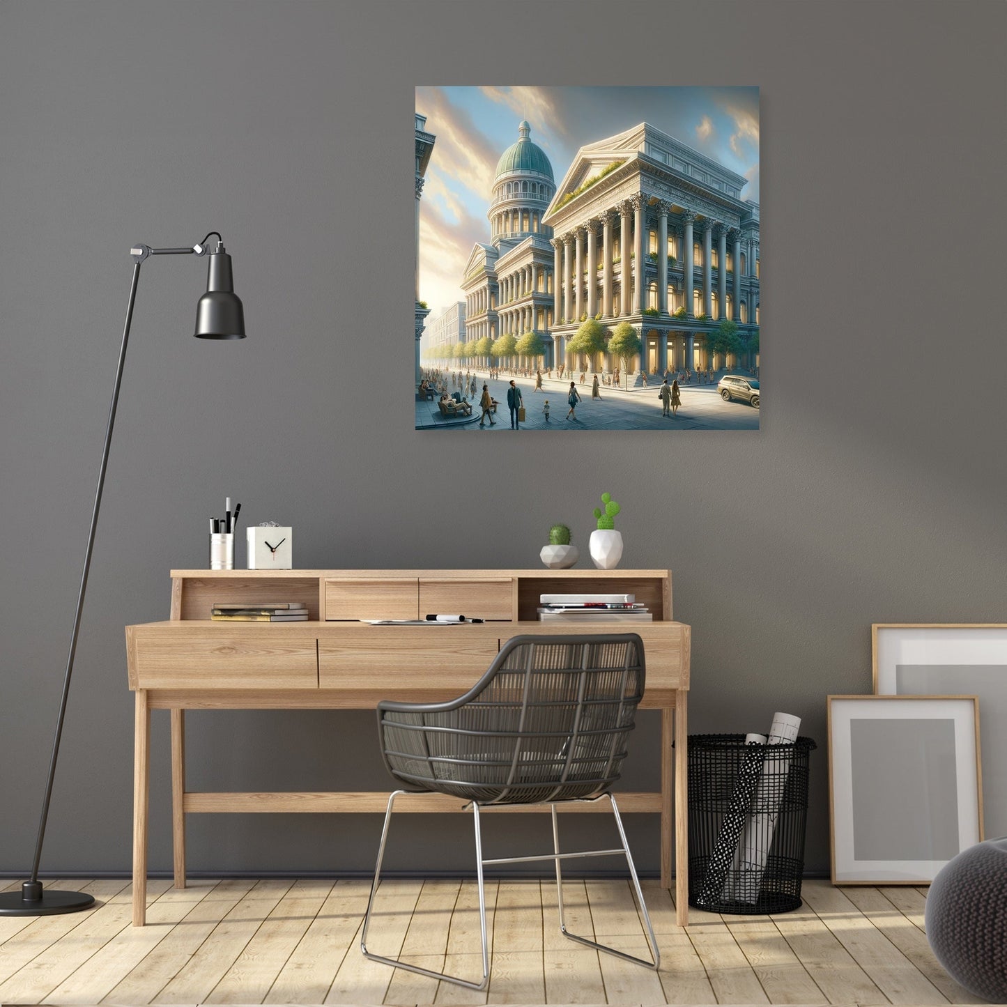 Neo-Neoclassical Square Canvas