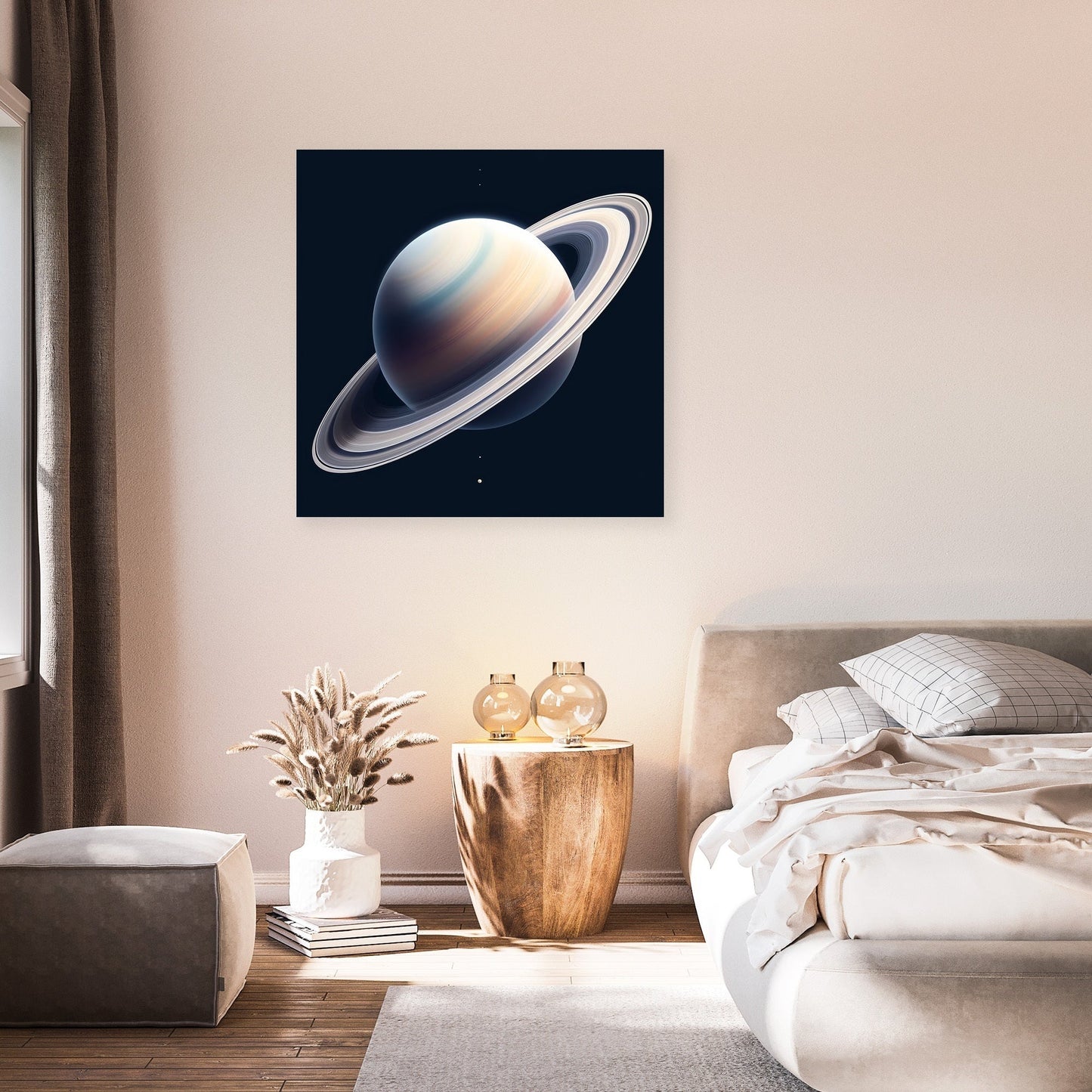 Saturn's Ringed Elegance Canvas