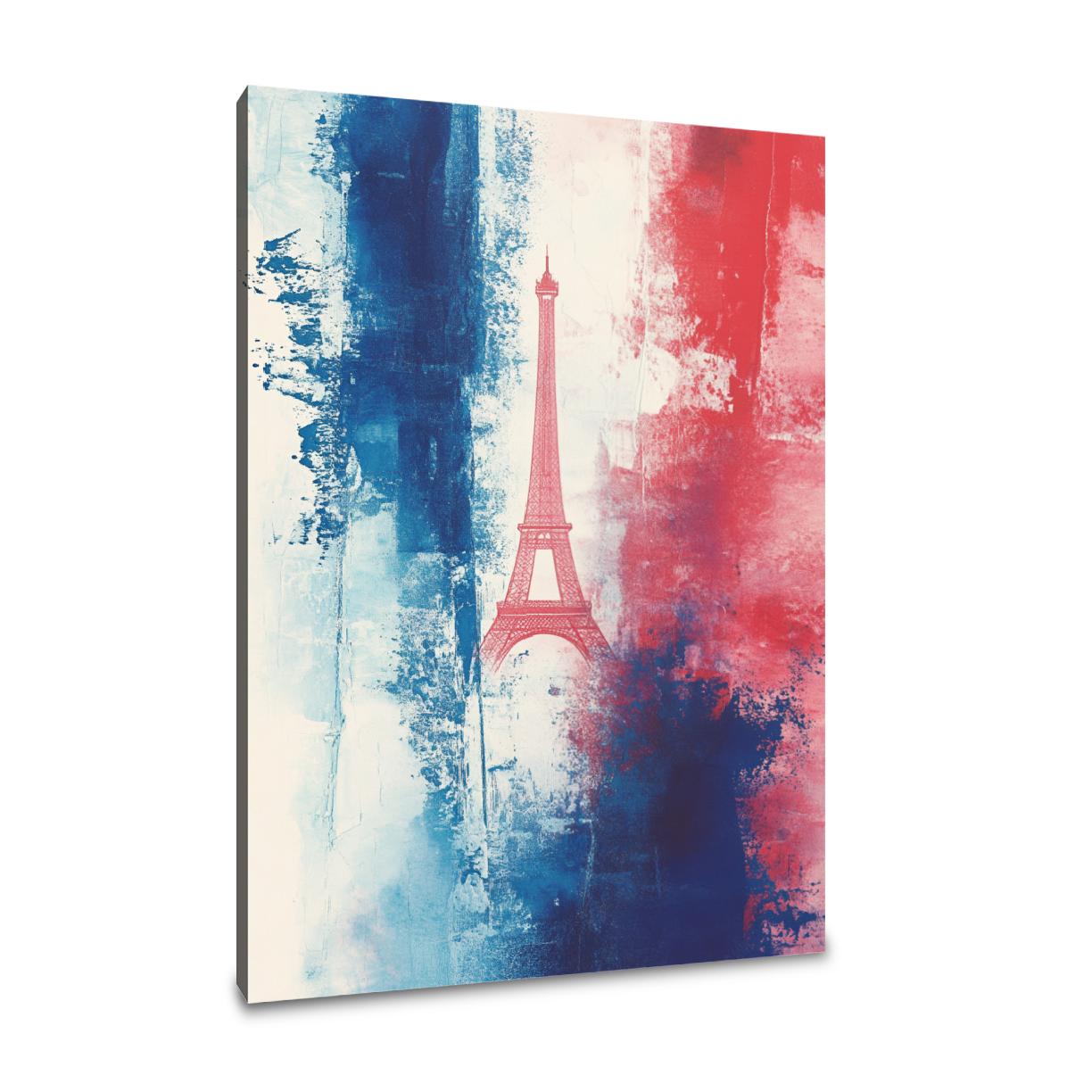 Eiffel Glow Flag Canvas