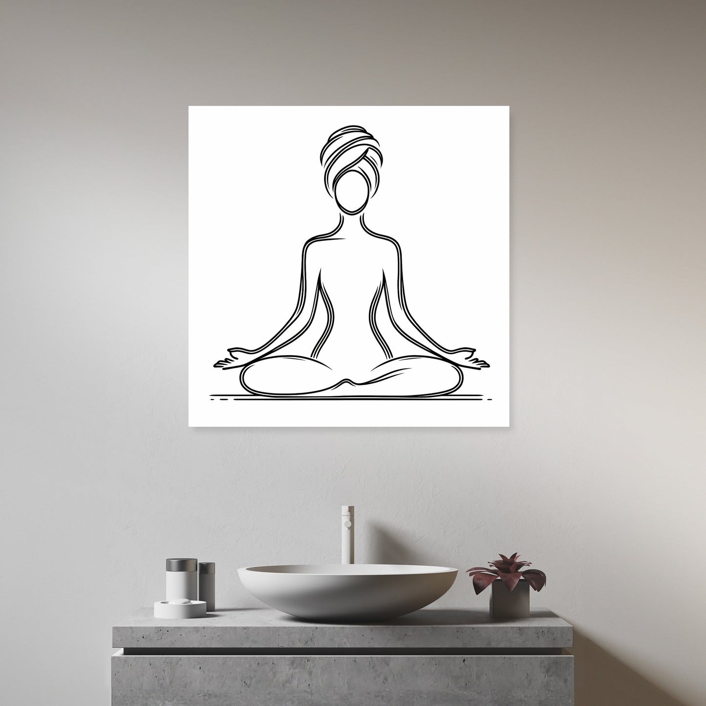 Yoga Serenity Silhouette Canvas