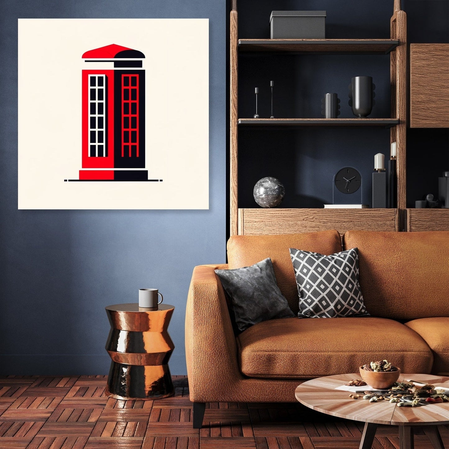 Modern Contrast London Call Canvas