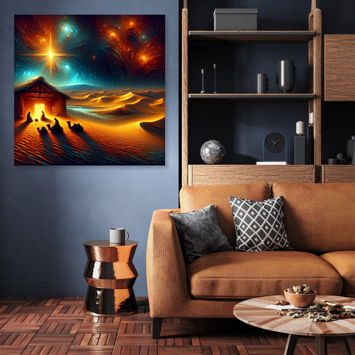 Desert Nativity Starlight Canvas