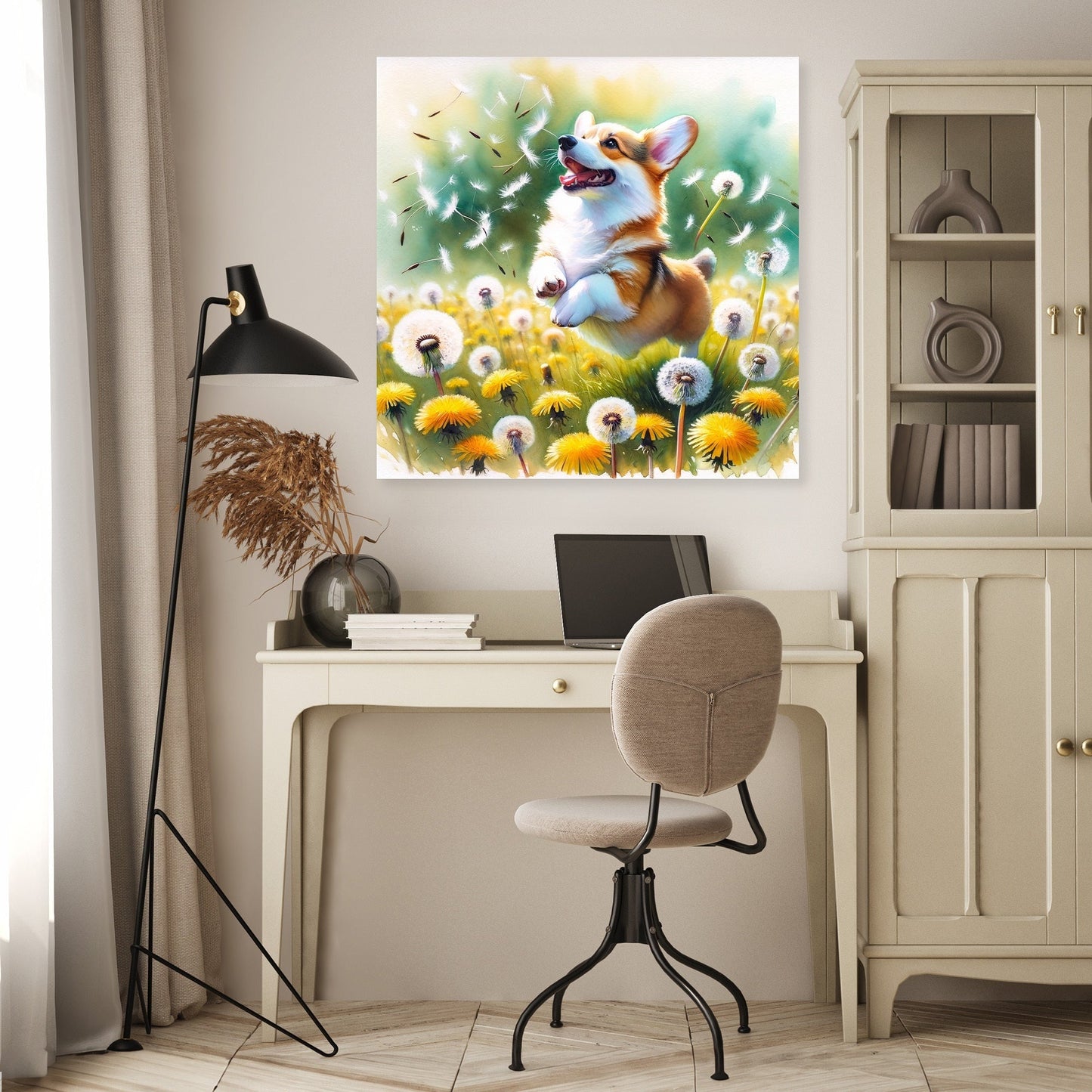 Corgi Whimsy Canvas