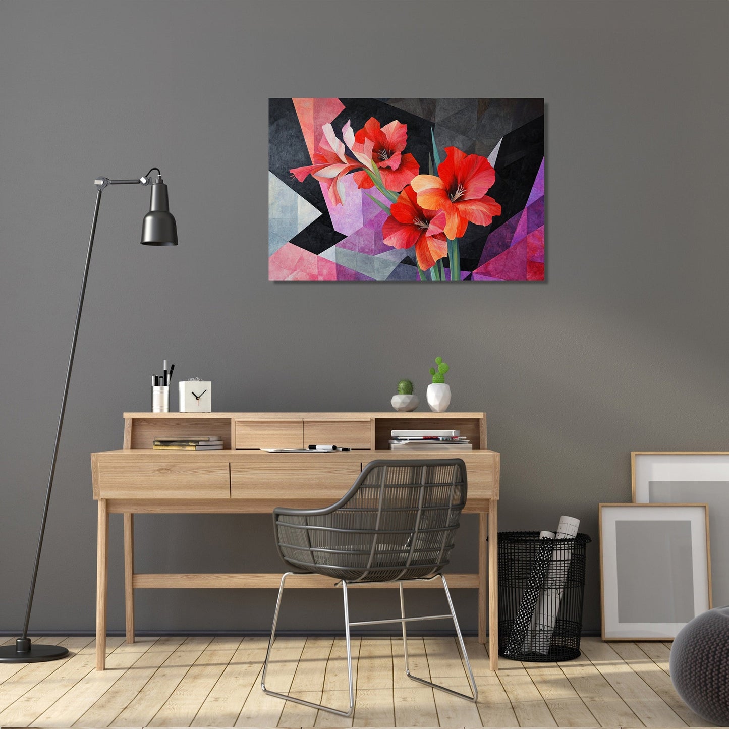 Gladiolus Geometry Canvas