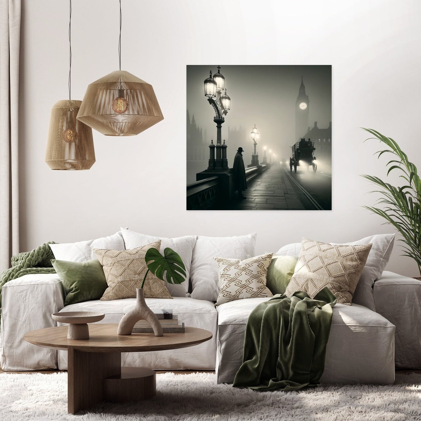 Misty Dawn on Westminster Canvas