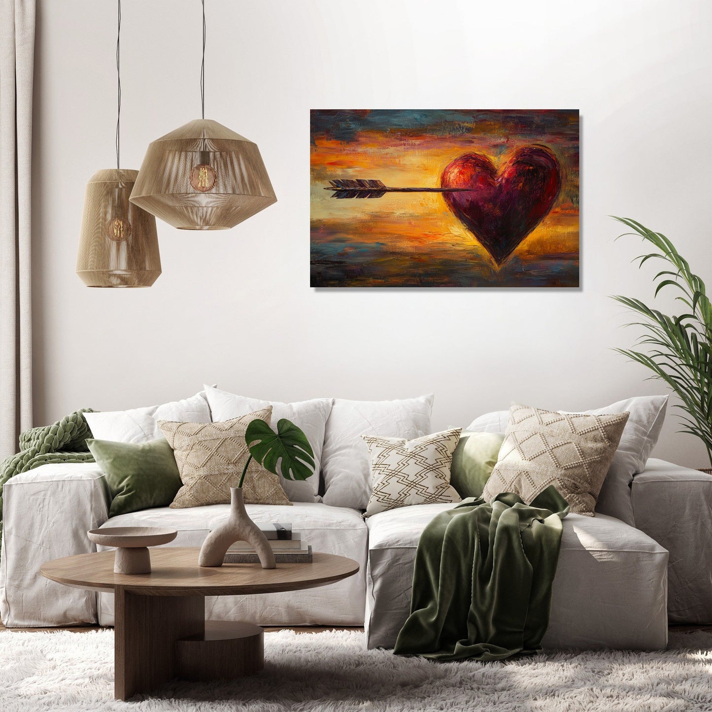 Heart and Arrow Canvas
