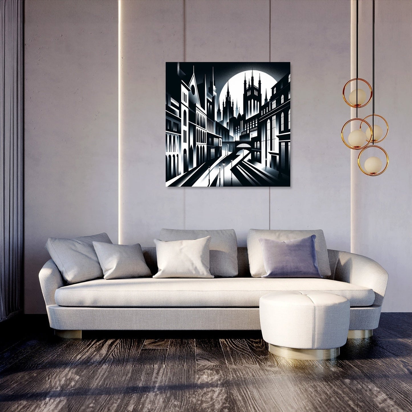Gothic Nightscape Canvas